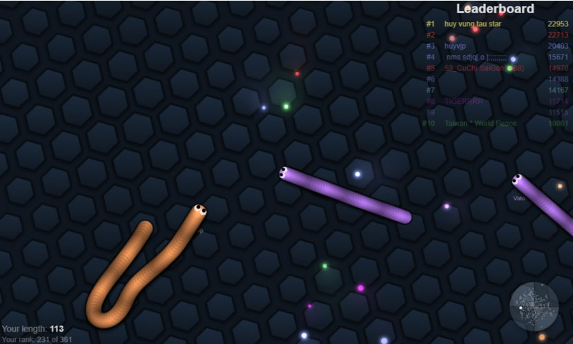 slither.io 使用瀏覽器與其他玩家一起玩貪食蛇