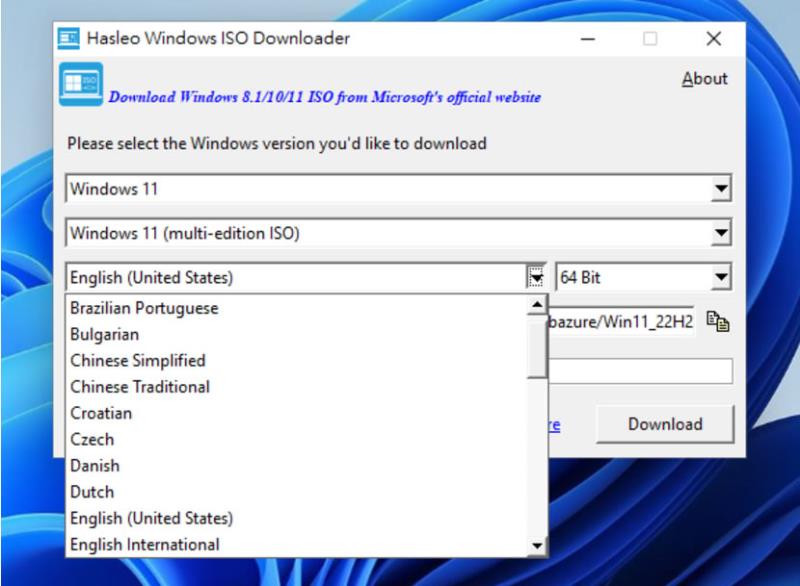 Hasleo Windows ISO Downloader 幫你從微軟網站下載原版 Windows ISO 檔