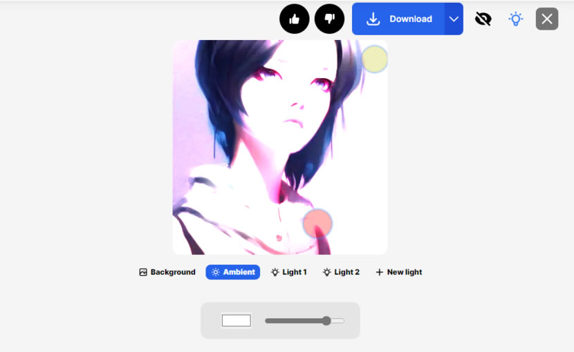 ClipDrop Relight 線上重新調整圖片光源投射位置、顏色及距離 ClipDrop Relight 線上重新調整圖片光源投射位置、顏色及距離
