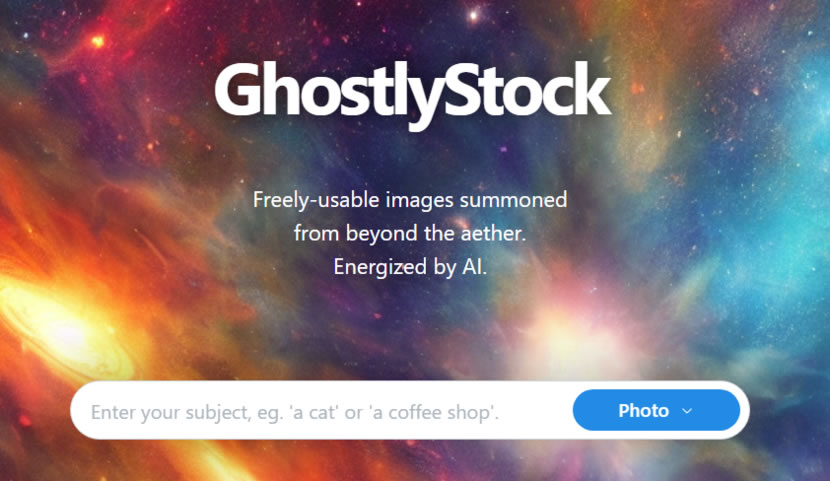 GhostlyStock 用文字描述圖片內容交由 AI 產生相對應的圖片 GhostlyStock 用文字描述圖片內容交由 AI 產生相對應的圖片