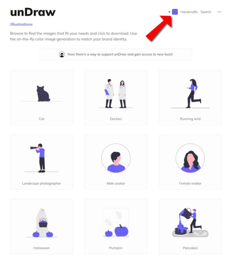 unDraw 提供可互動顏色且可商用的優質插圖 SVG,PNG 免費下載