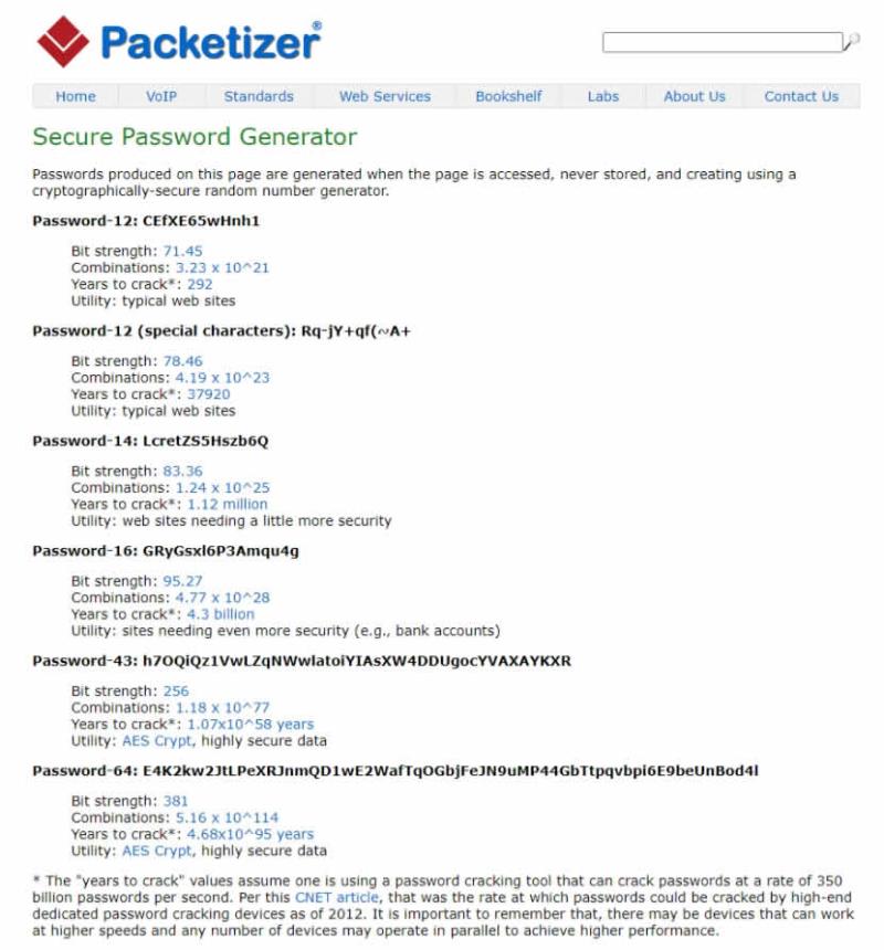 Secure Password Generator 線上安全密碼產生器