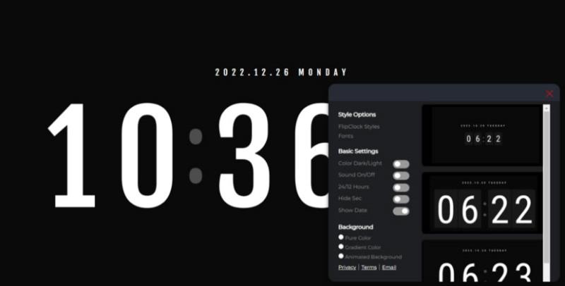FlipClocker 線上翻頁式數字時鐘