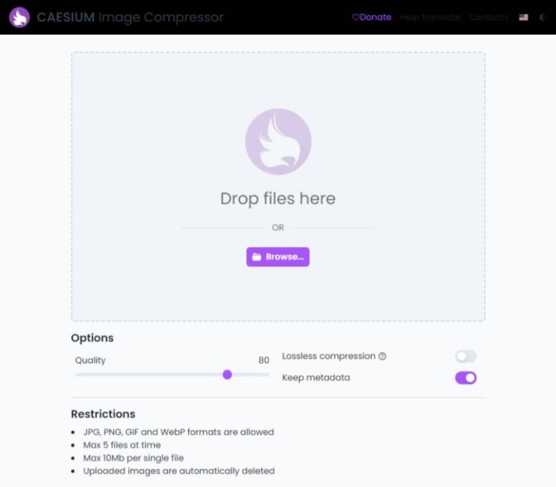 Caesium Image Compressor 可減少圖片大小達 90%的圖片壓縮器（可批量免安裝）