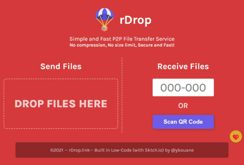 rDrop 無檔案大小限制的 P2P 傳輸免費服務