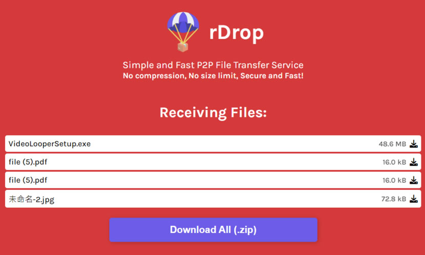 rDrop 無檔案大小限制的 P2P 傳輸免費服務 rDrop 無檔案大小限制的 P2P 傳輸免費服務