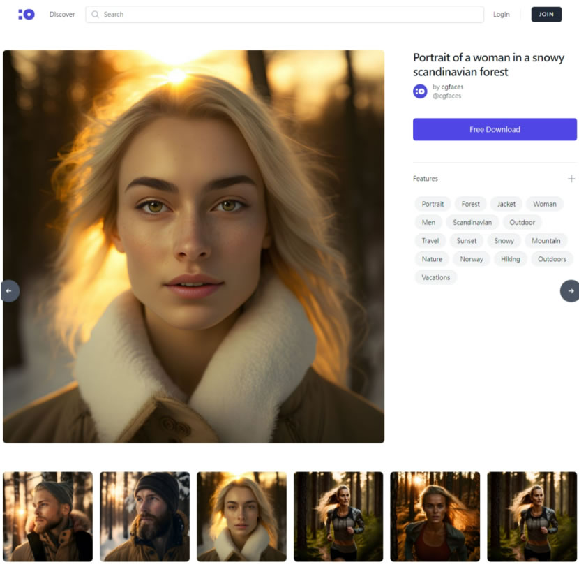 [ 免費下載 ]由 CGFaces 網站用 AI 所生成可商用的肖像圖
