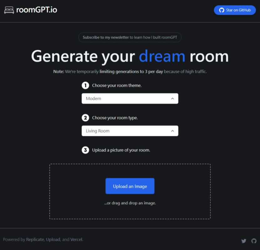 RoomGPT 將客廳、辦公室或臥室裝潢預想圖用 AI 變成實景圖 RoomGPT 將客廳、辦公室或臥室裝潢預想圖用 AI 變成實景圖