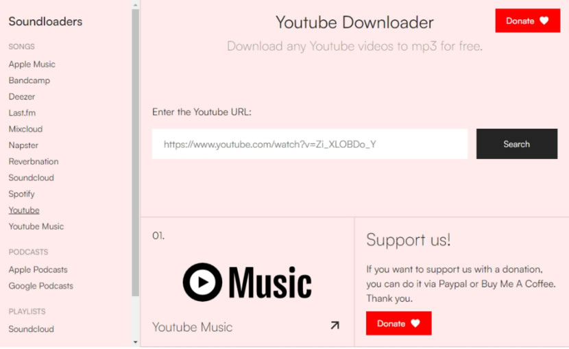 Soundloaders YouTube Downloader 輸入 YouTube 網址就轉 MP3 檔案下載