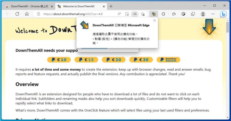 DownThemAll 讓你輕鬆下載網頁內所有檔案（瀏覽器擴充功能）