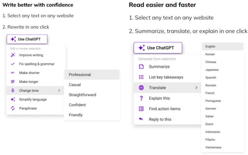 「UseChatGPT.AI」快速編寫、改寫、總結、解釋或翻譯網站上的任何文章 （瀏覽器擴充功能）