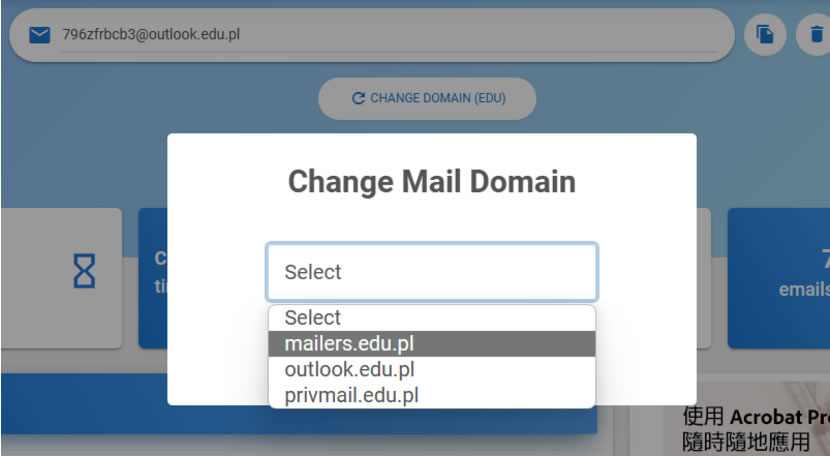 eTempMail - .edu 臨時電子郵件信箱免費服務，具恢復金鑰可延續使用