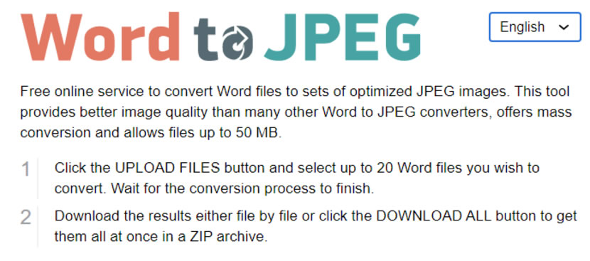 Word to JPEG 將 Word(doc、docx)檔案轉換為JPEG圖片格式 Word to JPEG 將 Word(doc、docx)檔案轉換為JPEG圖片格式