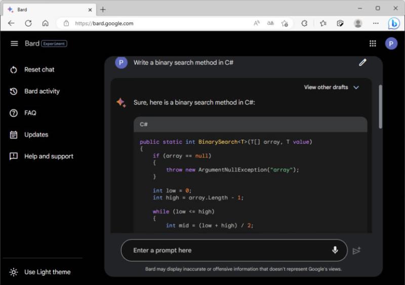 免候補，快來體驗 Google Bard AI 人工智慧聊天機器人