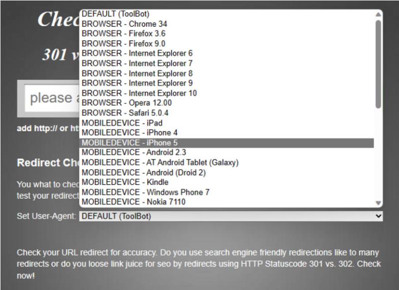 Redirect Checker 線上檢測網站301、302轉址設定是否正確