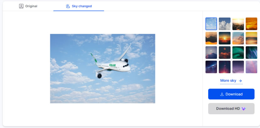 SnapEdit Sky Changer 輕鬆為圖片創造不同的天空風格