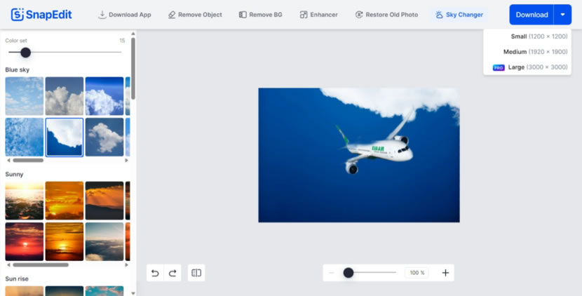 SnapEdit Sky Changer 輕鬆為圖片創造不同的天空風格