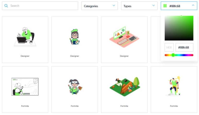 ManyPixels 收錄 2,500+獨家免費且無版權插圖素材，商業與個人用途均可
