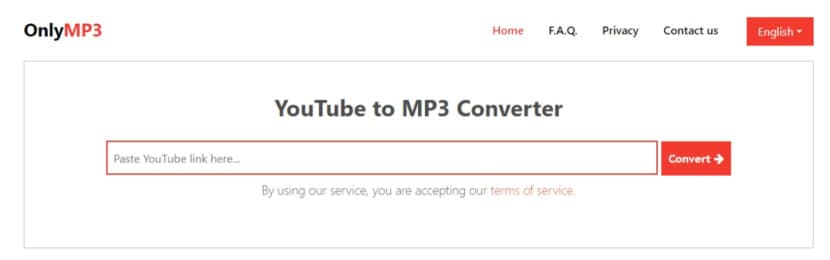 OnlyMP3 輸入 YouTube 影片網址就轉出 192kbps 的 MP3