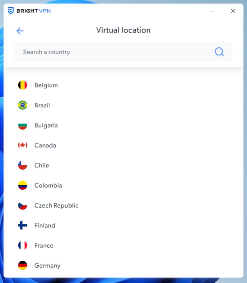 Bright VPN 提供覆蓋全球60多個位置的免費 VPN服務 Bright VPN 提供覆蓋全球60多個位置的免費 VPN服務