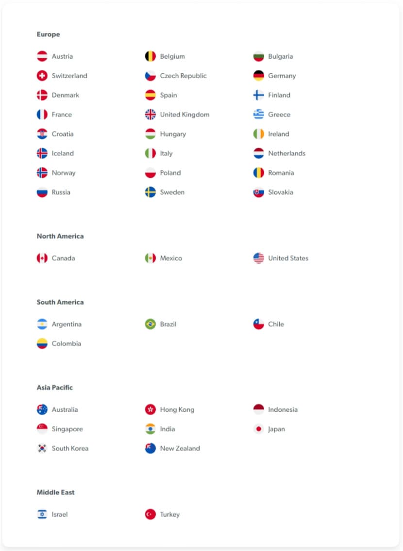 Bright VPN 提供覆蓋全球60多個位置的免費 VPN服務 Bright VPN 提供覆蓋全球60多個位置的免費 VPN服務