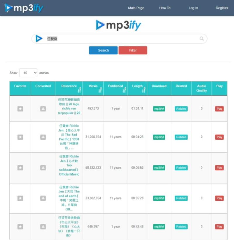 MP3ify 從YouTube音樂搜尋到轉成MP3並下載的一站式免費工具
