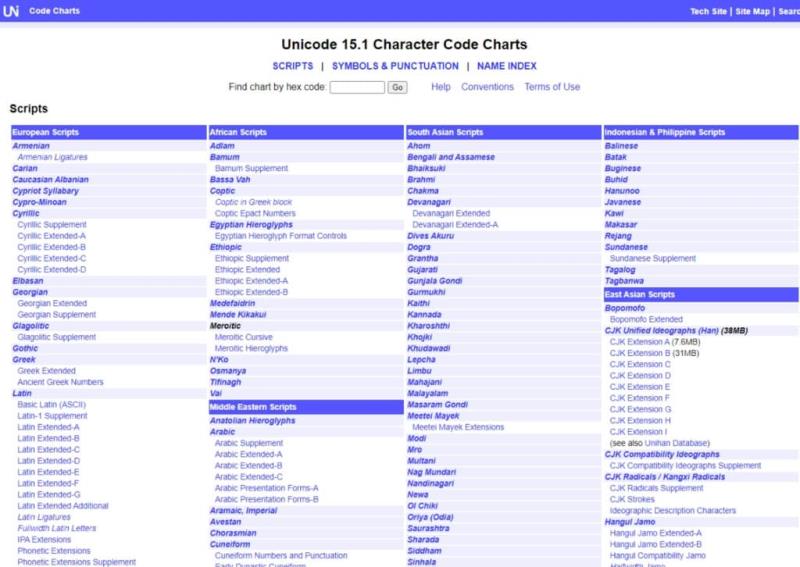 Unicodia 快速取得所有 Unicode 符號的 HTML、UTF-8、UTF-16 和 UTF-32 編碼