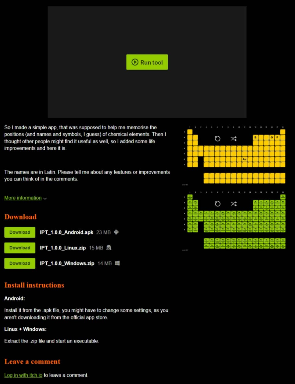 interactive periodic table 可協助記憶的互動式元素週期表