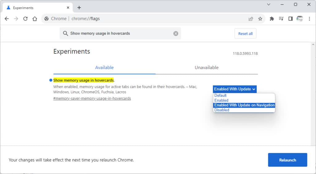 「Chrome」如何讓分頁顯示其記憶體使用情形? 「Chrome」如何讓分頁顯示其記憶體使用情形?
