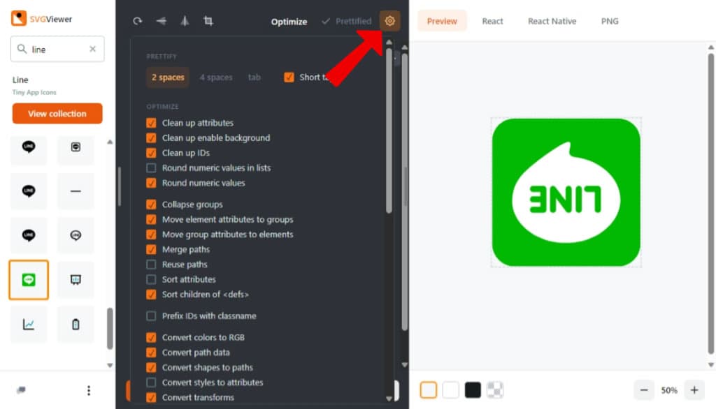 SVGViewer 線上旋轉、調整尺寸及最佳化 SVG 圖形,還可轉檔 PNG 或 React 格式 SVGViewer 線上旋轉、調整尺寸及最佳化 SVG 圖形,還可轉檔 PNG 或 React 格式