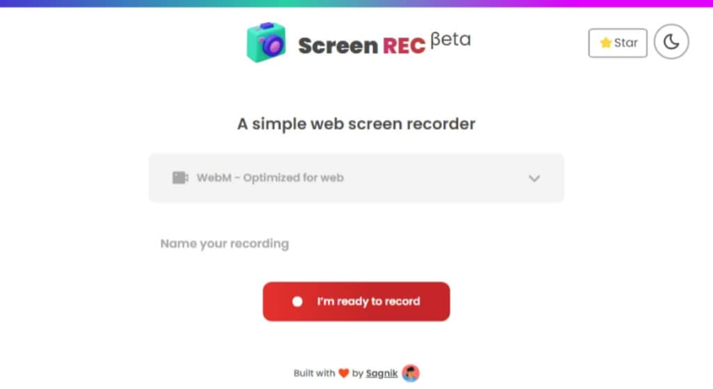 ScreenREC 免費線上螢幕錄影工具,同時錄製聲音與畫面成 webM 或 MP4 檔案 ScreenREC 免費線上螢幕錄影工具,同時錄製聲音與畫面成 webM 或 MP4 檔案