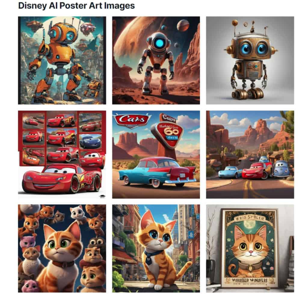 Disney AI Poster Generator 免費線上迪士尼與皮克斯主題海報產生器 Disney AI Poster Generator 免費線上迪士尼與皮克斯主題海報產生器