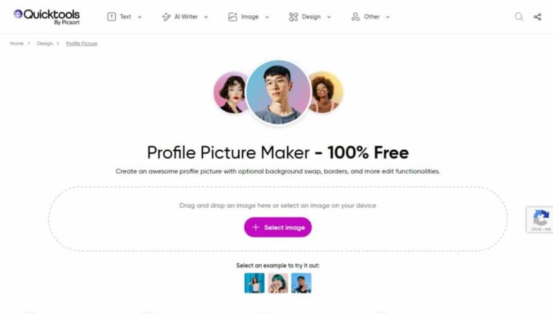 Quicktools Profile Picture Maker 線上個人形象圖片製作工具，百種風格任搭配