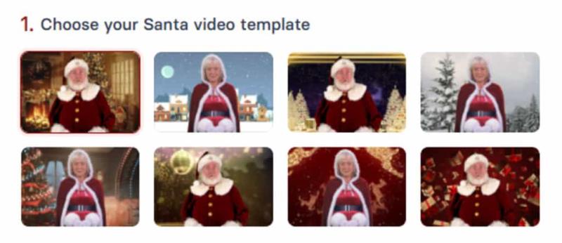 Synthesia santa 用 AI 製作聖誕老人念出自行輸入的聖誕祝福語影片，可中文還能對出嘴型
