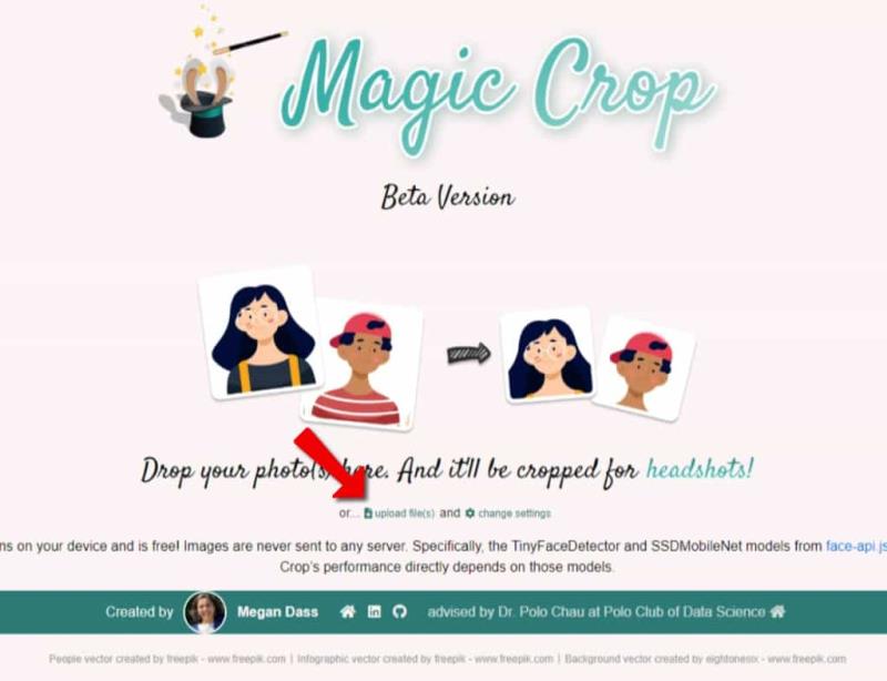 Magic Crop 大頭照製作工具，免費由 AI 自動識別並裁切出圖像中的人臉