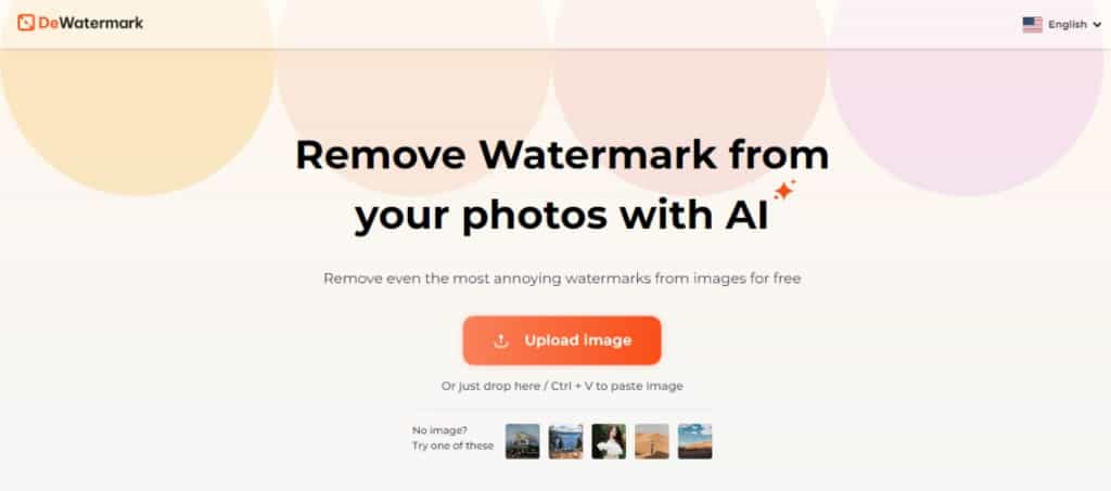 DeWatermark：免費且無使用次數限制的圖片浮水印移除 AI 工具