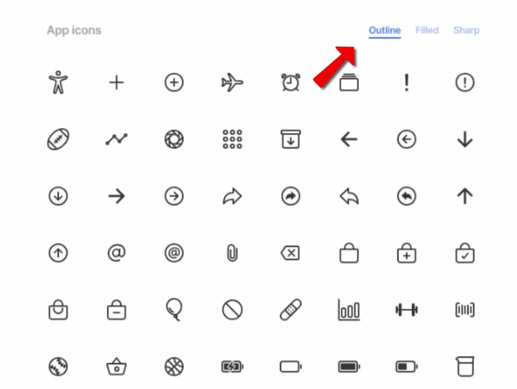 Ionicons：免費圖示字型與 SVG，Outline、Filled 及 Sharp 多變體開放原始碼