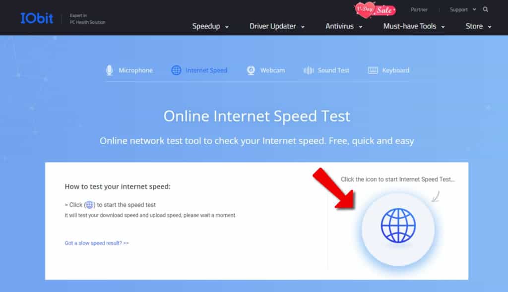 IObit Online Internet Speed Test：免費測試網路速度的線上工具