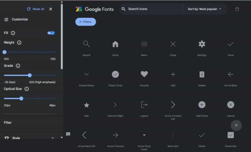 Material Symbols & Icons：Google Fonts 所推出圖示字型，還有 SVG 及 PNG 可選