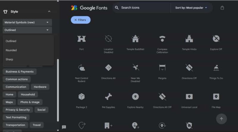 Material Symbols & Icons：Google Fonts 所推出圖示字型，還有 SVG 及 PNG 可選