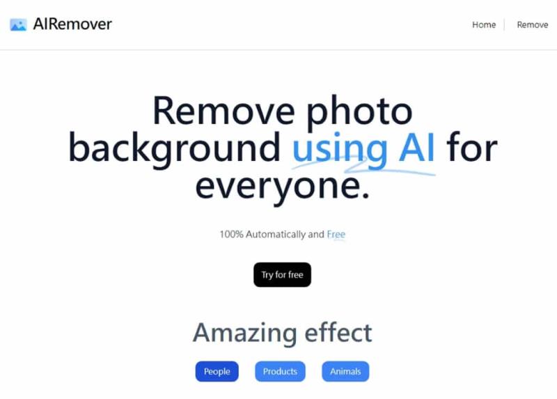 AIRemover：圖片背景移除免費 AI 工具，免註冊無使用次數限制