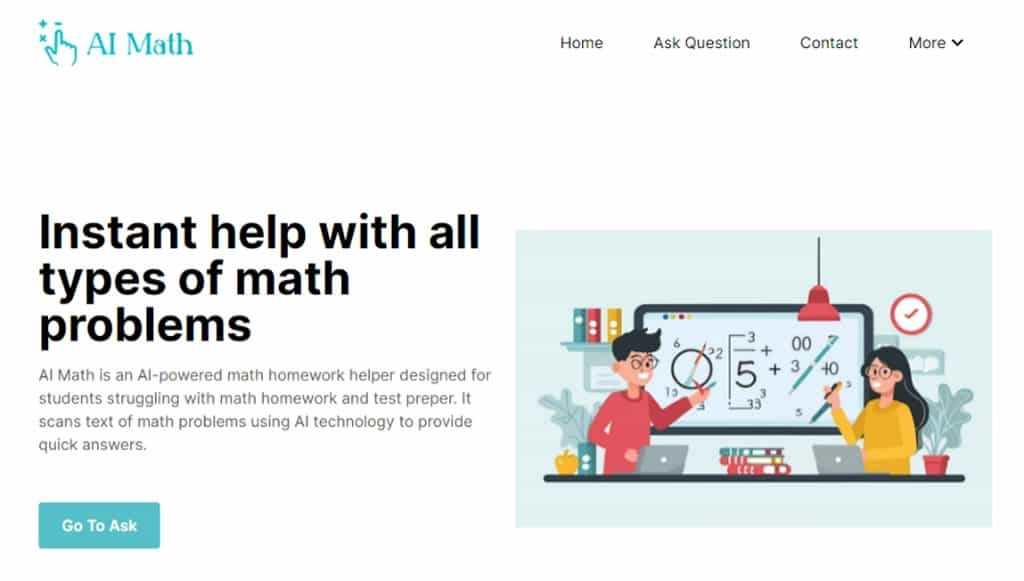 AI Math：免費數學學習AI工具，詳列解題過程並提供解說