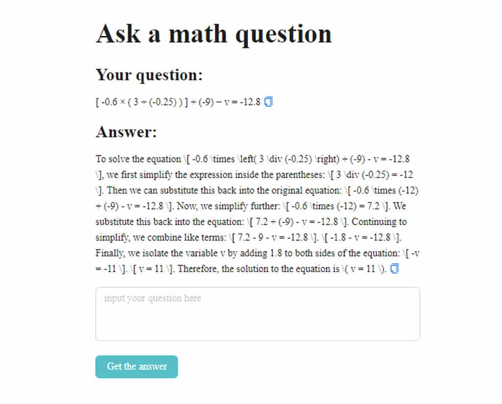 AI Math:免費數學學習AI工具,詳列解題過程並提供解說 AI Math:免費數學學習AI工具,詳列解題過程並提供解說