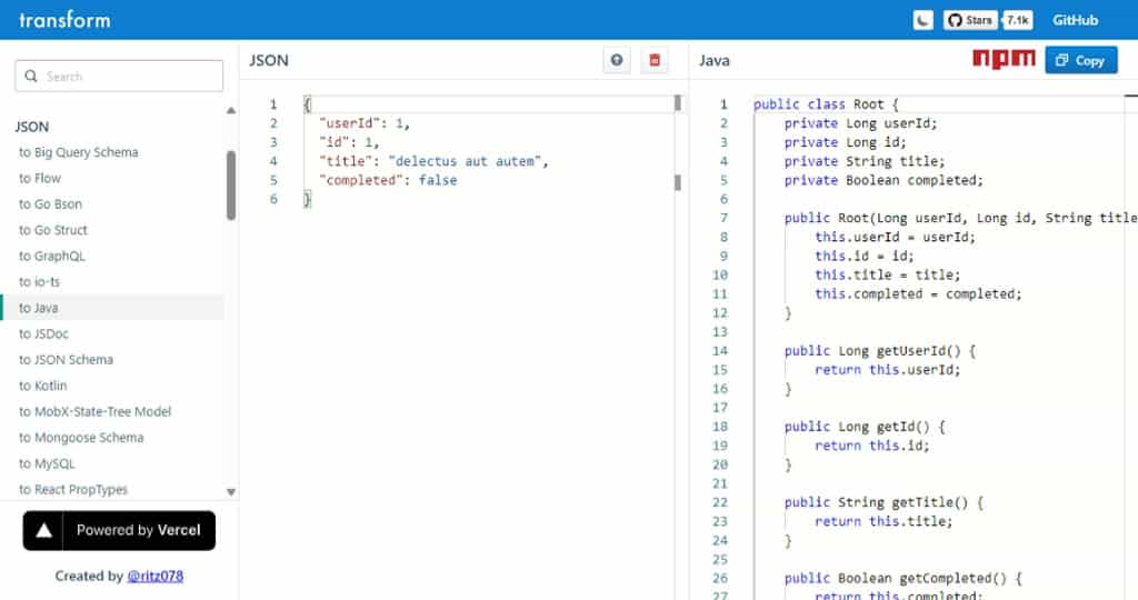 Transform Tools：數據描述格式轉換線上工具，支援SVG、HTML、JSON、CSS等多種