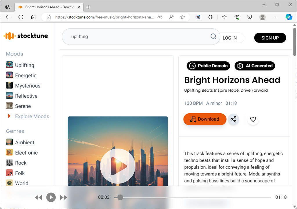 StockTune 免費人工智慧音樂庫,可個人與商業用途使用 StockTune 免費人工智慧音樂庫,可個人與商業用途使用