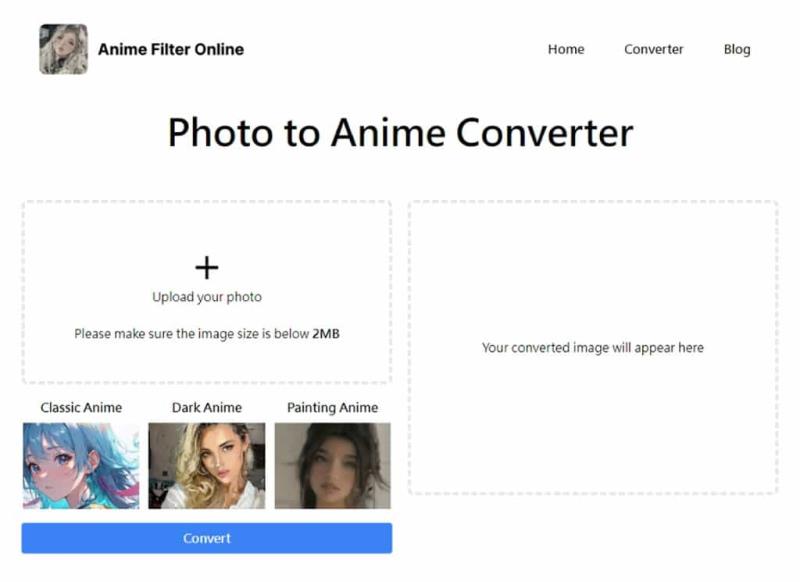 Anime Filter Online：線上用 AI 輕鬆製作動漫效果照片