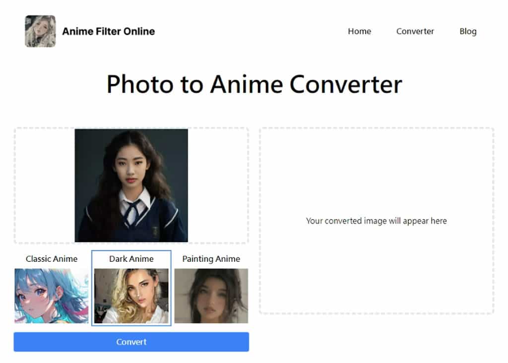 Anime Filter Online：線上用 AI 輕鬆製作動漫效果照片