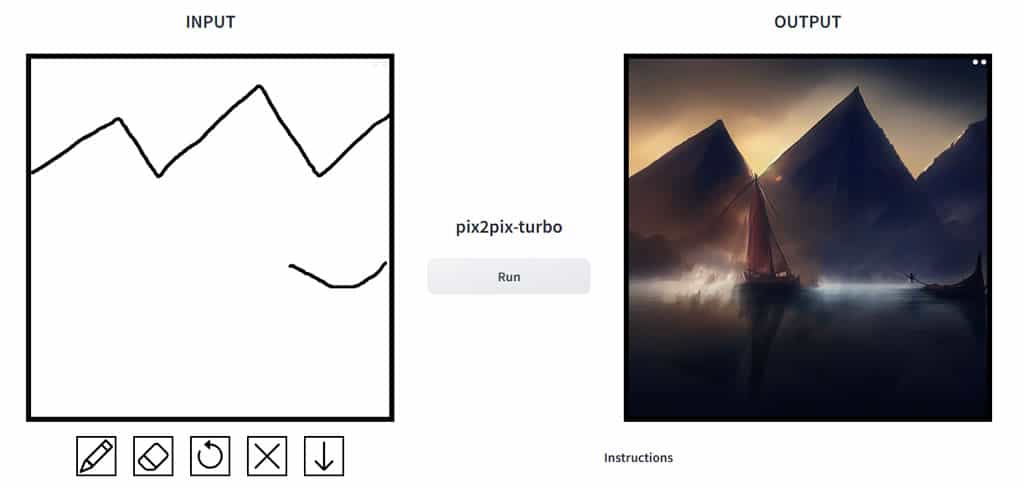 img2img-turbo-sketch:結合手繪與文字描述指令的 AI 生圖免費工具 img2img-turbo-sketch:結合手繪與文字描述指令的 AI 生圖免費工具
