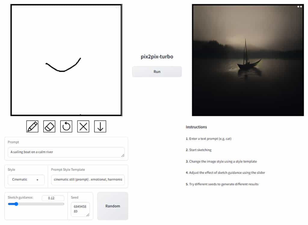img2img-turbo-sketch:結合手繪與文字描述指令的 AI 生圖免費工具 img2img-turbo-sketch:結合手繪與文字描述指令的 AI 生圖免費工具