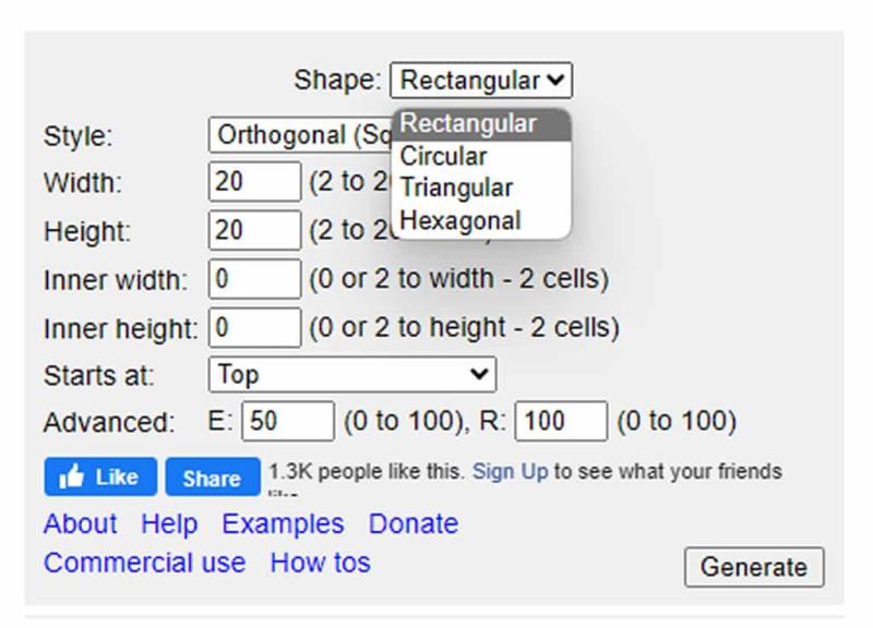 Maze Generator 線上迷宮產生器，附解答並可轉 PDF 或 SVG、PNG 圖檔